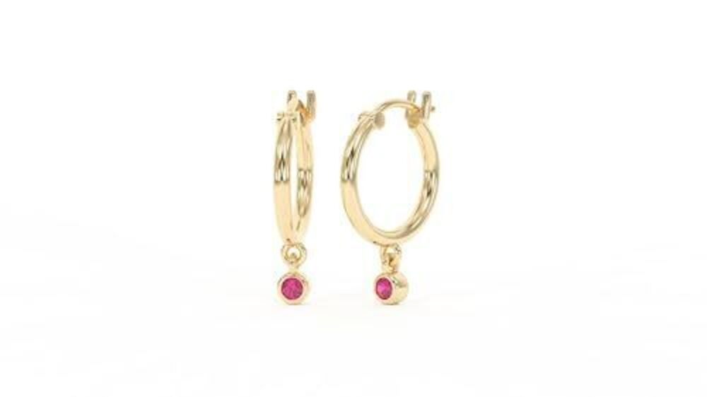 3801 18K Gold Hoop Earrings - Authentic 925 Sterling Silver Hoop Earrings